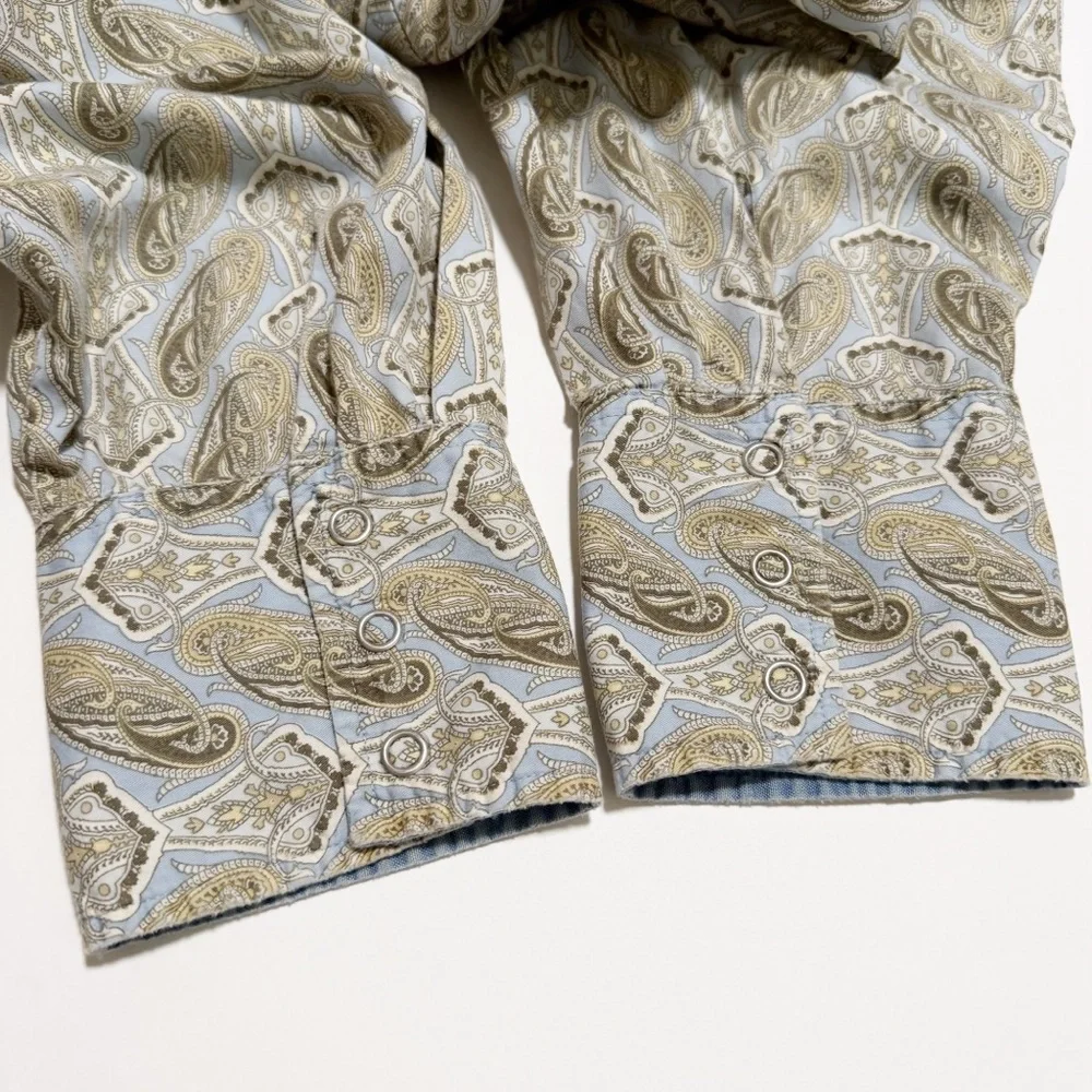 Tommy Hilfiger Paisley Snap Button Up Blouse - Picture 7 of 8